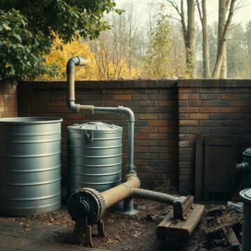 Photo-style image for "The Septic System Lifecycle: From New Tank to Old Age" showing the septic system lifecycle